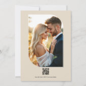 Invitation Sage, Blush and Light Tan Floral Wedding QR Code (Dos)