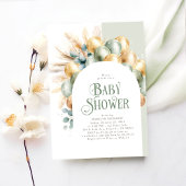 Invitation Sage Boho Arch Baby shower Hommes et femmes Neutre