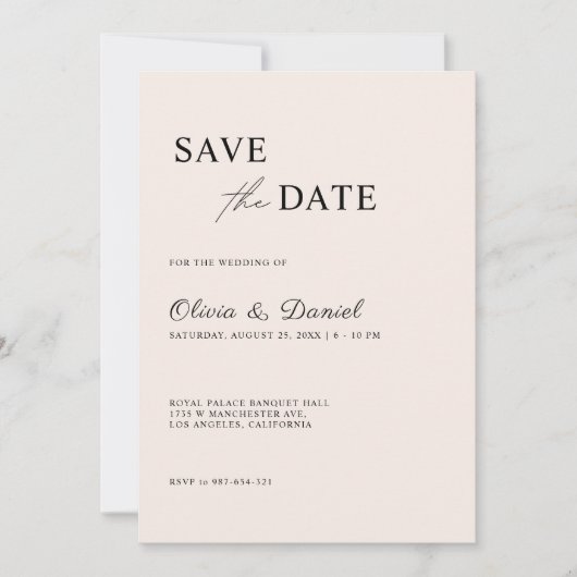 Invitation Sage Boho Wedding Enregistrer la date Modèle (Devant)