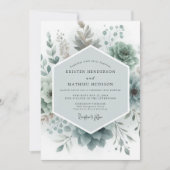 Invitation Sage Botanical Ethereal Wedding (Devant)
