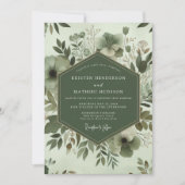 Invitation Sage Botanical Whimsy Wedding (Devant)