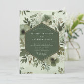 Invitation Sage Botanical Whimsy Wedding (Debout devant)