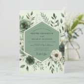 Invitation Sage Botanical Whimsy Wedding (Debout devant)