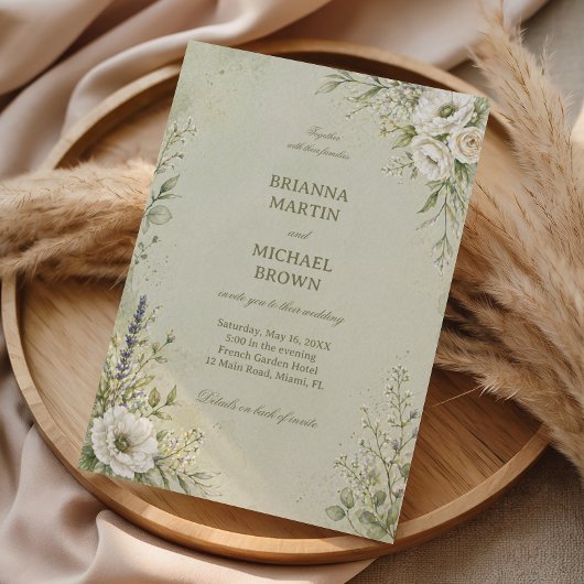 Invitation Sage Botanique Douce