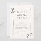 Invitation Sage Brunch Botanique Avec La Fête des mariées De  (Devant)