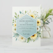 Invitation Sage Canary Meadow Wedding (Debout devant)