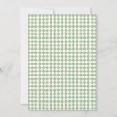 Invitation Sage Checkered Lucky in Love Engagement Party (Dos)
