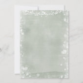 Invitation Sage Cold à l'extérieur du Baby shower de Noël des (Dos)