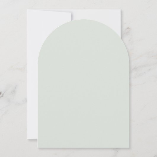 Invitation Sage Coquette Bow Aquarelle Arche Fête des mariées (Dos)