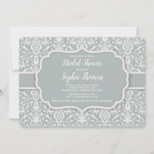 Invitation Sage Damask
