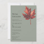 Invitation Sage d'automne minimal simple Vert Nous sommes eng (Devant)