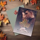 Invitation Sage d'automne simple Green Elegant Photo Nous som