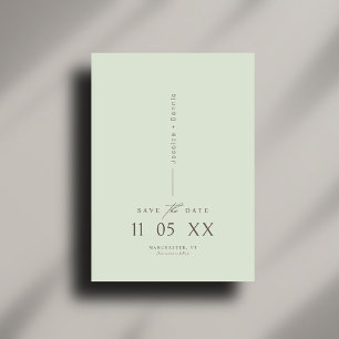Invitation Sage de script moderne minimal élégant Enregistrer