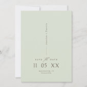 Invitation Sage de script moderne minimal élégant Enregistrer (Devant)