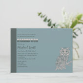 Invitation sage d'obtention du diplôme de hibou (Debout devant)