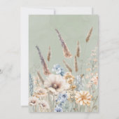 Invitation Sage & Dusty Blue Fleurs sauvages (Dos)