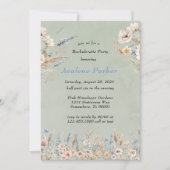 Invitation Sage Dusty Blue Fleurs sauvages Bachelorette Party (Devant)