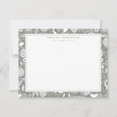 Invitation Sage Easter Egg Frame Note Card (Devant)