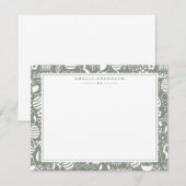 Invitation Sage Easter Egg Frame Note Card (Devant / Derrière)