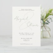 Invitation Sage Elegant & Minimal | Modern & Simple Wedding (Debout devant)