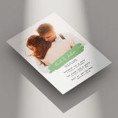 Invitation Sage et brosse modernes : Mariage personnalisé