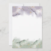 Invitation Sage et Lavender Aquarelle Révélation de genre (Dos)