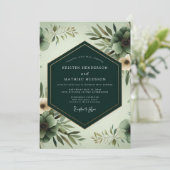Invitation Sage Ethereal Bloom Wedding (Debout devant)