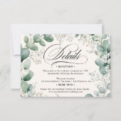 Invitation Sage Eucalyptus Mariage de la respiration du bébé  (Devant)