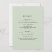 Invitation Sage Eucalyptus Verdure Tout En Un Mariage (Dos)