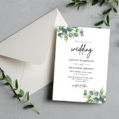 Invitation Sage Eucalyptus Woodland Mariage