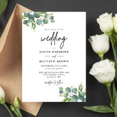 Invitation Sage Eucalyptus Woodland Mariage
