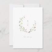 Invitation Sage Fleur sauvage Rustic Boho Mariage Détails car (Dos)