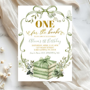 Invitation Sage Floral Bow Coquette Un pour les livres