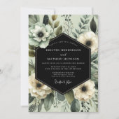 Invitation Sage Floral Opulent Wedding (Devant)