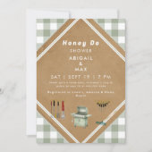 Invitation Sage Gingham Honey Do Douche II (Devant)