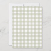 Invitation Sage Gingham Silly Goose Baby Shower (Dos)