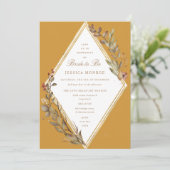 Invitation Sage Gold Diamond Automne saison Fête des mariées  (Debout devant)