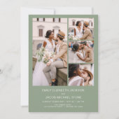 Invitation Sage Green All In One QR Code Mariage photo (Devant)