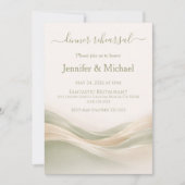 Invitation Sage Green and Ivory Dinner Rehearsal  (Devant)