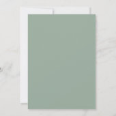 Invitation Sage Green Argent Agate Chaque année Anniversaire (Dos)