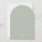 Invitation Sage Green Baptism Arch Minimalist Christening (Dos)