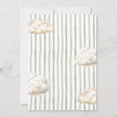 Invitation Sage Green Bear Cloud Balloon Baby Shower (Dos)