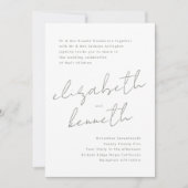 Invitation Sage Green Blanc moderne Personnaliser les noms Ma (Devant)