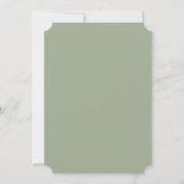 Invitation Sage Green Blush Ivory Roses w Fern Wreath Mariage (Dos)
