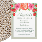 Invitation Sage Green Blush Peach Peony Bridal Brunch