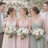 Invitation Sage Green & Blush Wedding Attire Card