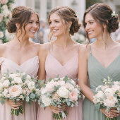 Invitation Sage Green & Blush Wedding Attire Card