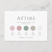 Invitation Sage Green & Blush Wedding Attire Card (Devant)