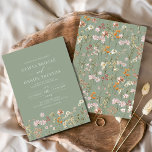 Invitation Sage Green Boho Fleur sauvage Jardin Mariage<br><div class="desc">Immergez vos invités dans la nature romantique avec notre Fleur sauvage Boho Garden Wedding Invitation. Inspirée par la beauté des fleurs intactes, cette invitation capte l'essence d'une célébration libre-spirituelle. Le design enchanteur propose des fleurs sauvages délicats dansant au milieu d'une végétation luxuriante, donnant le ton parfait pour votre mariage dans...</div>