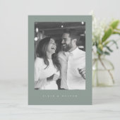 Invitation Sage Green Boho Photo 1 Mariage Moderne (Debout devant)